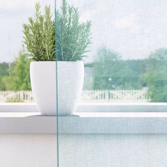 Berkfield Home Turquoise Voile Fabric Curtains with Rod Pockets, 2 Pack, W: 140 cm x H: 140 cm
