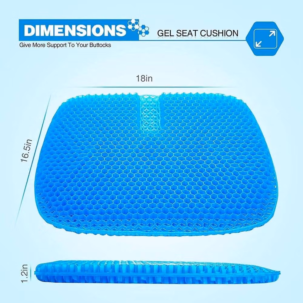 Kelvenix Blue Gel Foam Seat Cushion for Lower Back Pain Relief, W: 100 cm, L: 190 cm – 2