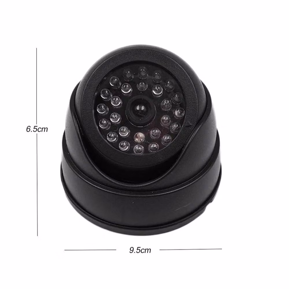 NESTLUNE Black Dummy Dome CCTV Surveillance Camera with Flashing LED – 2