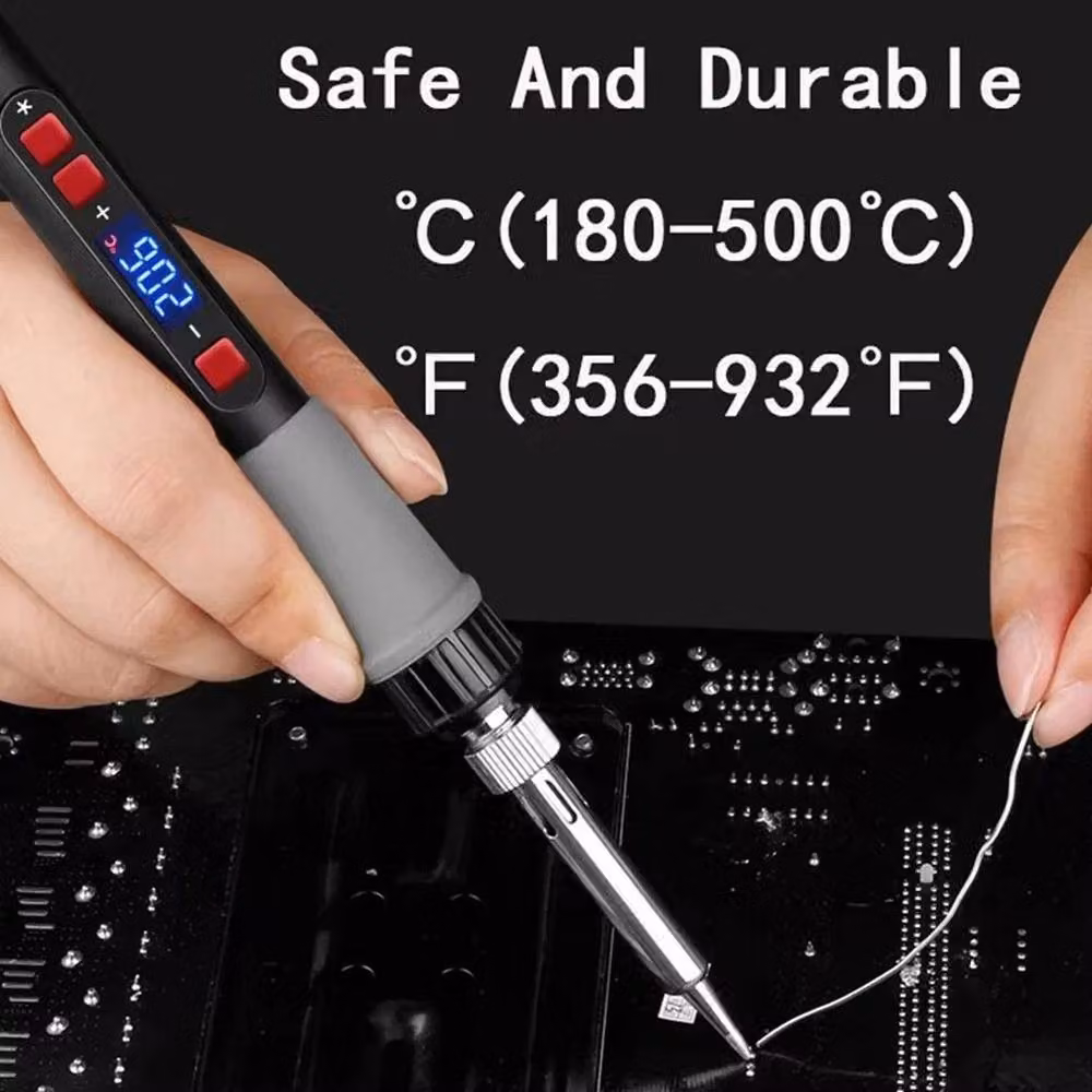 NESTLUNE 90W Soldering Iron Kit with Ceramic Heating Element in Black – 4
