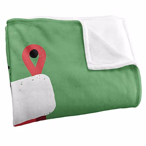 Bcreative David Olenick Happy Holidays and Stuff Silky Touch Super Soft Fleece Throw Blanket, White, W/D: 152 x 127 cm – 2
