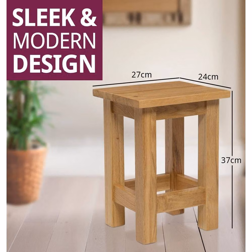 FORGEVIO Small Square Side Table in Brown Lacquered Oak Wood – 3
