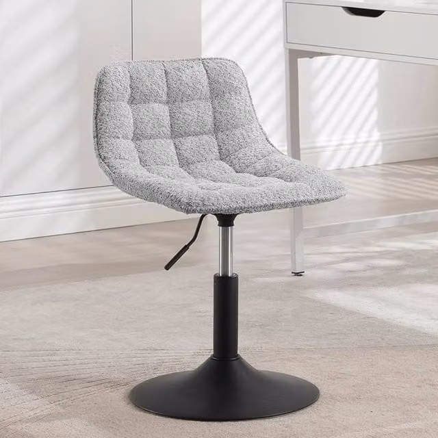 SPETLEK Grey Swivel Dressing Table Vanity Chair – 1
