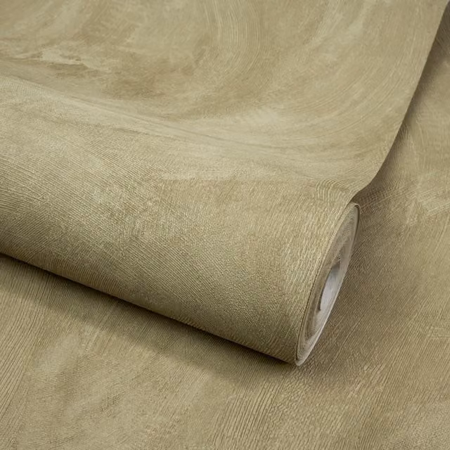 Grandeco Serra Rustic Limewash Chalk Paint Distressed Plaster Effect Textured Wallpaper in Beige