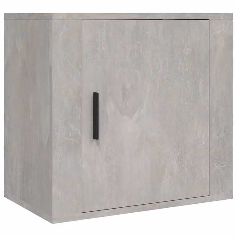 Berkfield Home Wall-mounted Bedside Cabinet in Concrete Grey, W: 50 cm, D: 30 cm, H: 47 cm