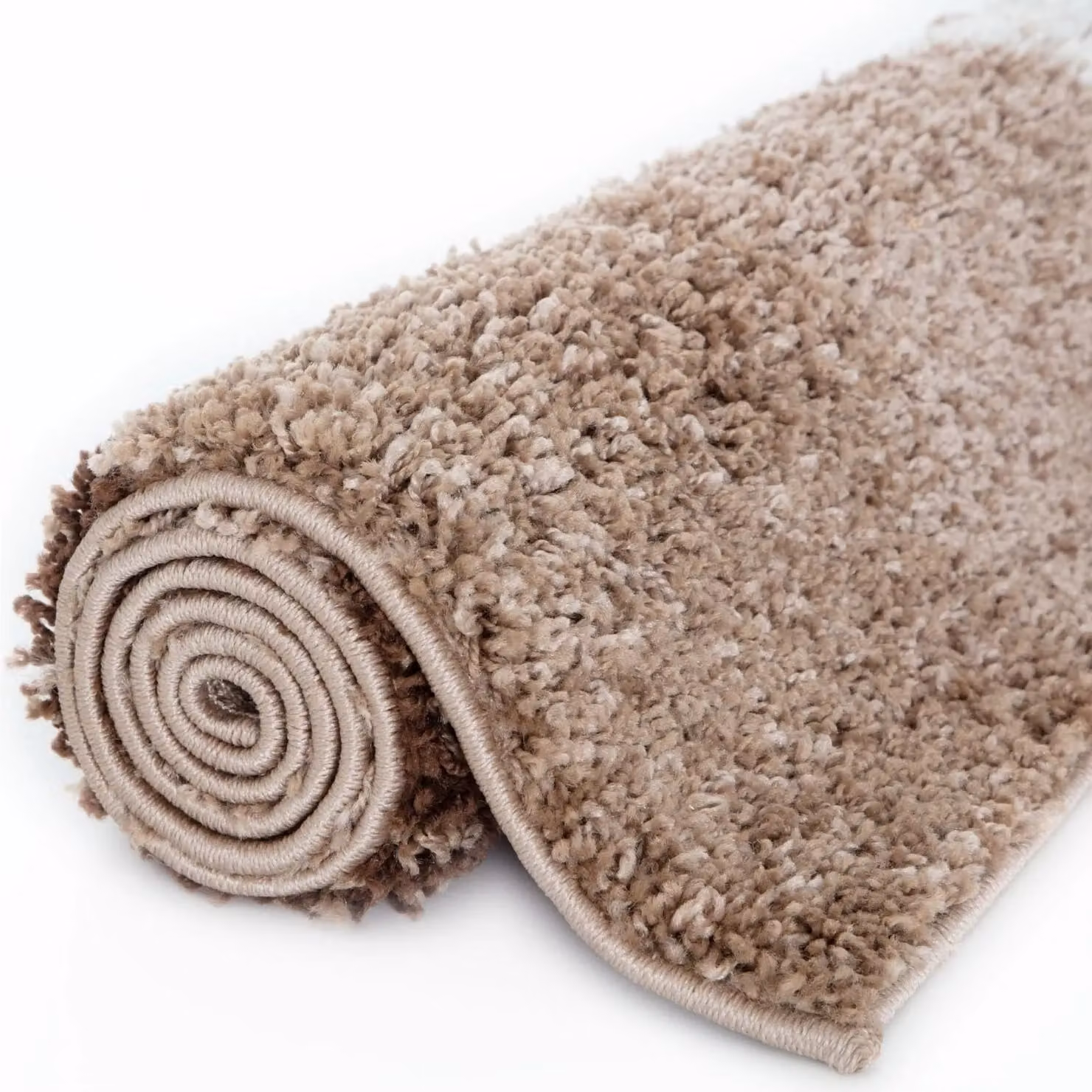 THE RUGS Soft Check High Pile Shaggy Rug, Brown, W: 200 cm, D: 290 cm – 4