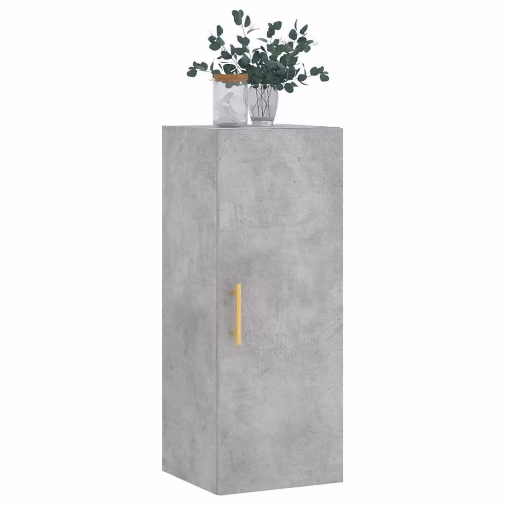 Berkfield Home Wall Mounted Cabinet in Concrete Grey, W/D/H: 34.5 x 34 x 90 cm – 2