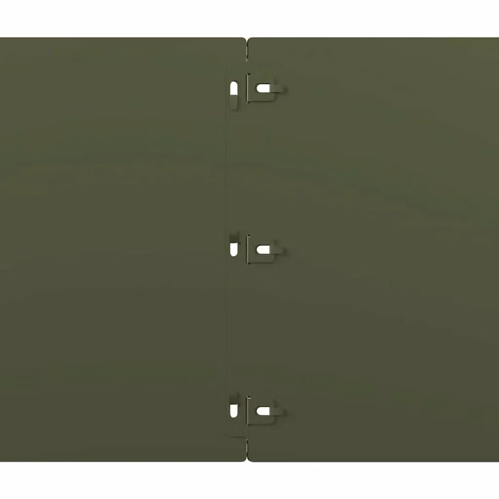 Berkfield Home Lawn Edgings, 10 Pieces, Olive Green and Silver, Cold-rolled Steel, 25 x 103 cm – 4