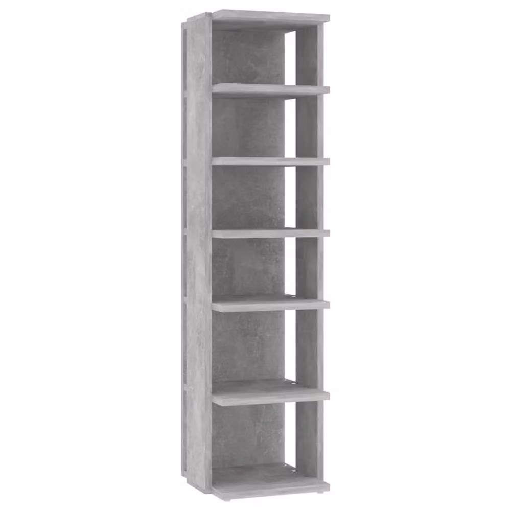 Berkfield Home Set of 2 Modern Shoe Cabinets in Concrete Grey, W/D/H: 25 x 27 x 102 cm – 2