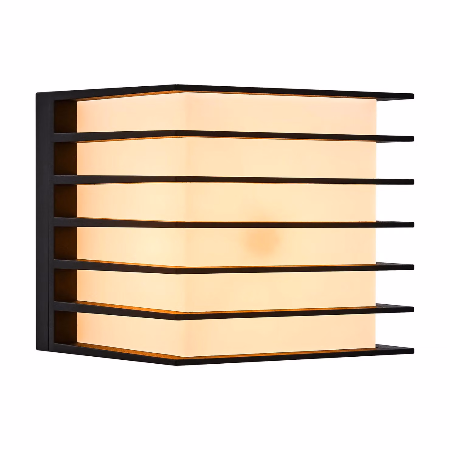 Nordlux Fluctus Modern Square Outdoor Wall Light, Black Metal, E27, IP44 – 2