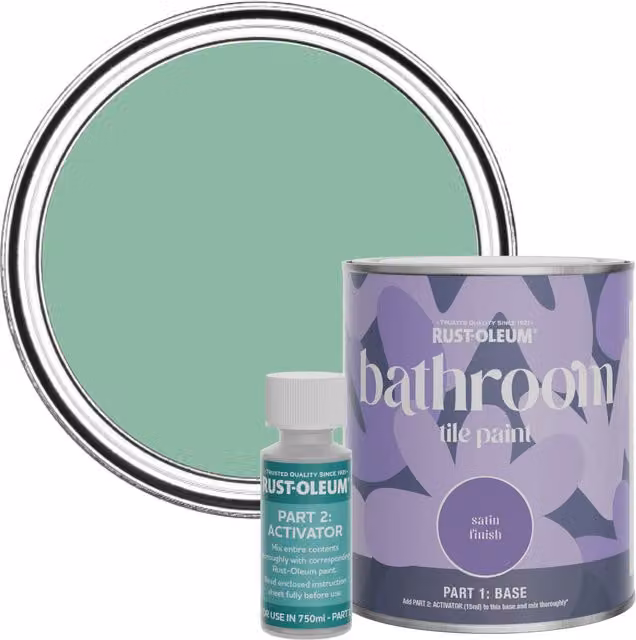 Rust-Oleum Wanderlust Bathroom Tile Paint in Satin Finish, Green, 0.75 l