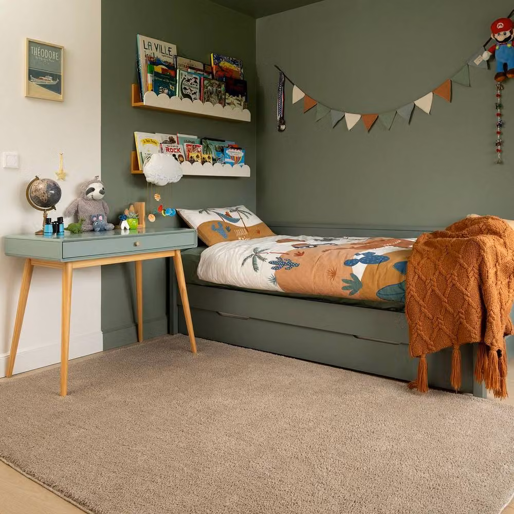 Kukoon Moroccan Shaggy Rug in Beige, Machine Washable Polyester Bedroom Carpet, W: 160 cm, D: 230 cm – 2