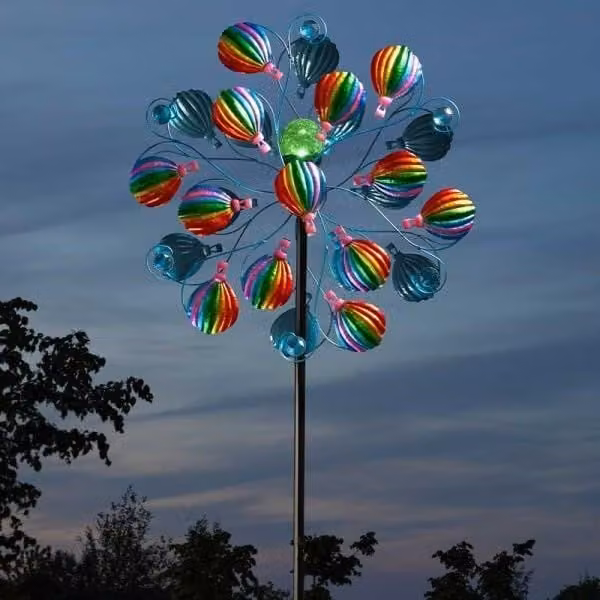 Marco Paul Sky Runner Solar Wind Spinner Garden Ornament in Multicolour