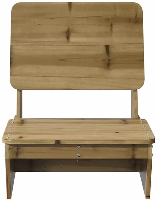 Berkfield Home Beautiful Garden Chair in Brown Impregnated Pine Wood W/D/H: 60 x 64 x 70.5 cm
