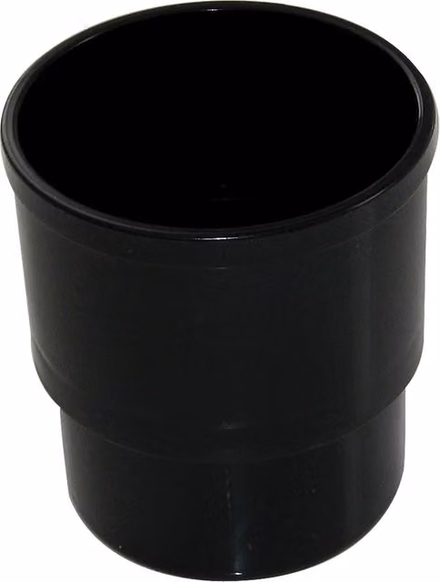 FloPlast Deepflow/Hi-Cap PVC Downpipe Socket, 80mm, Black