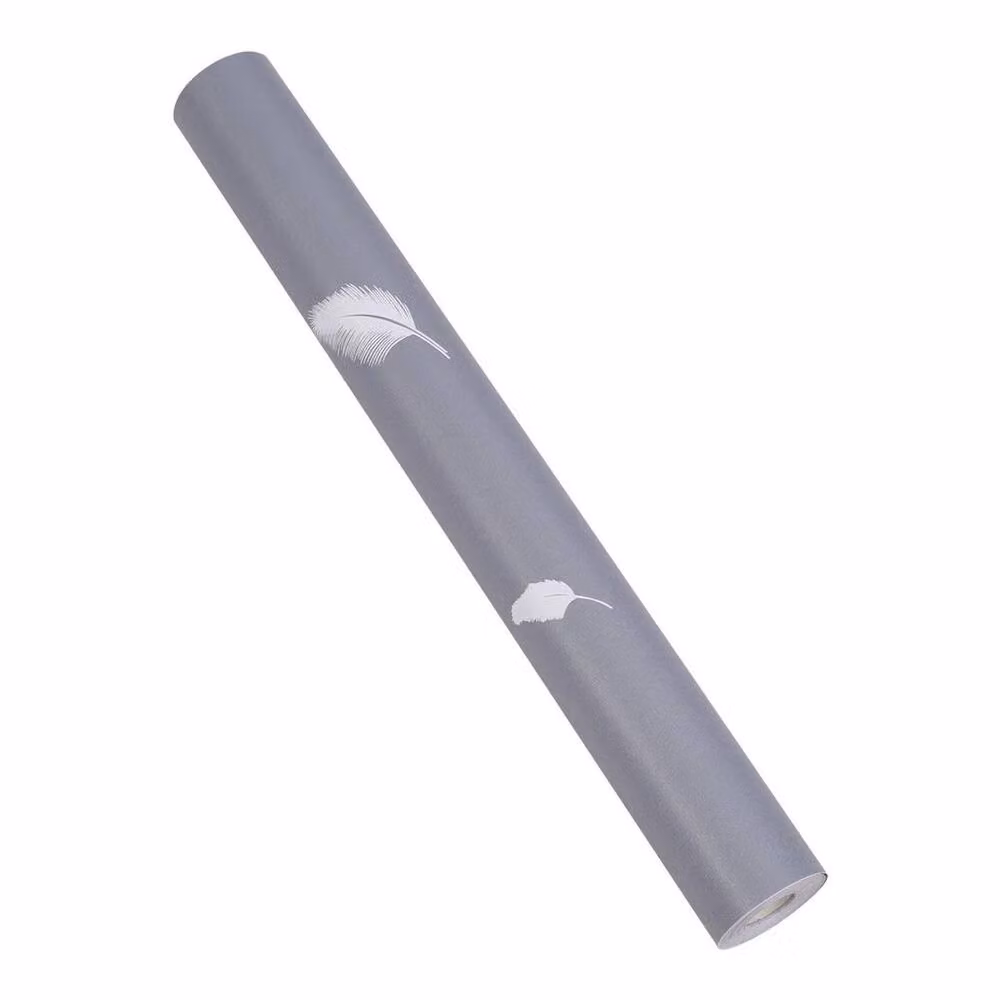 NESTLUNE Modern Floral Self Adhesive Peel and Stick Wallpaper Roll, Multicolour and Grey, W: 100 cm, H: 15 cm – 2