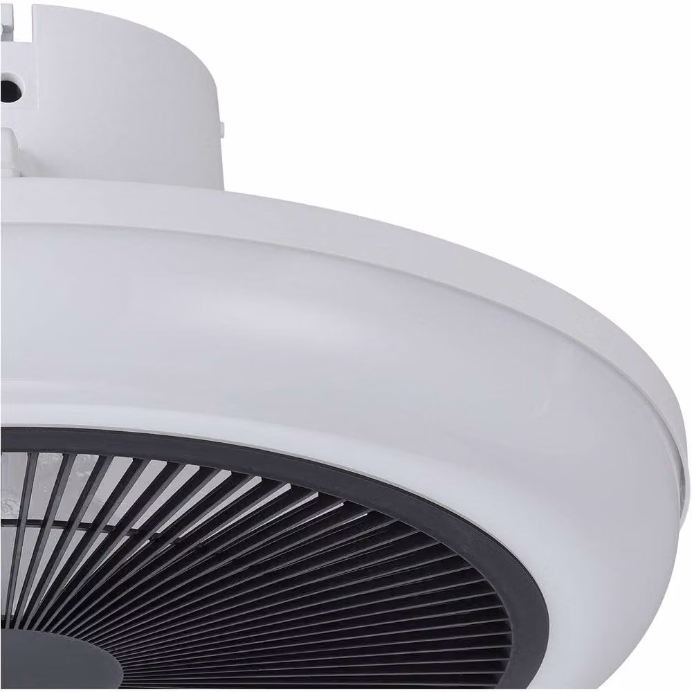 Loops Modern Round Integrated LED Ceiling Light in White and Black – 5