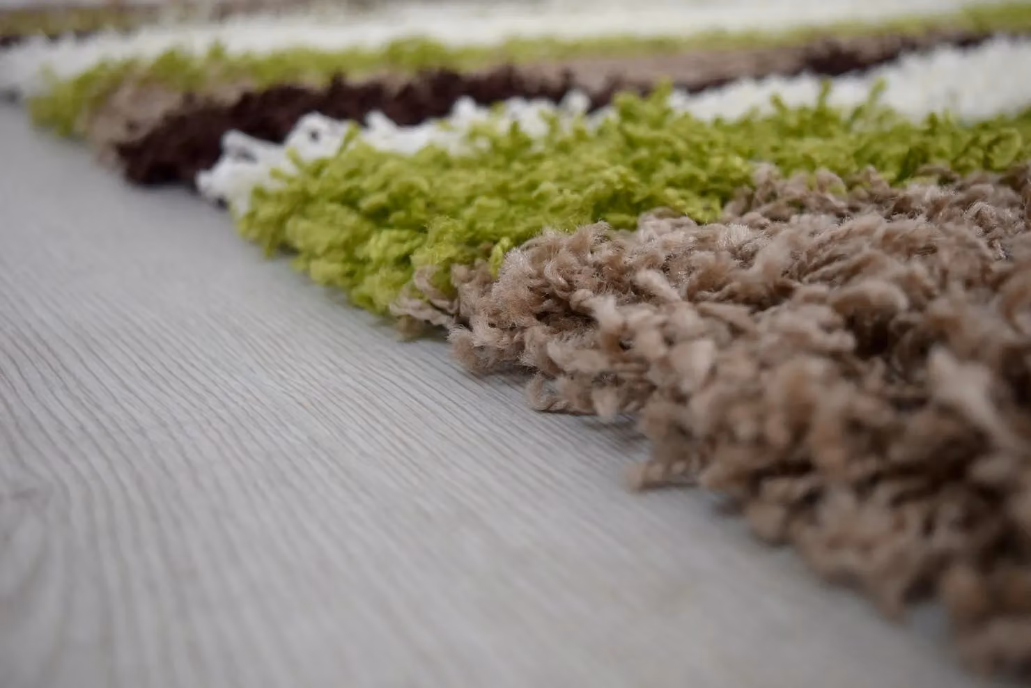 Bravich LTD California Thick Shaggy Waves Rug in Green and Multicolour, W: 80 cm, L: 150 cm – 3