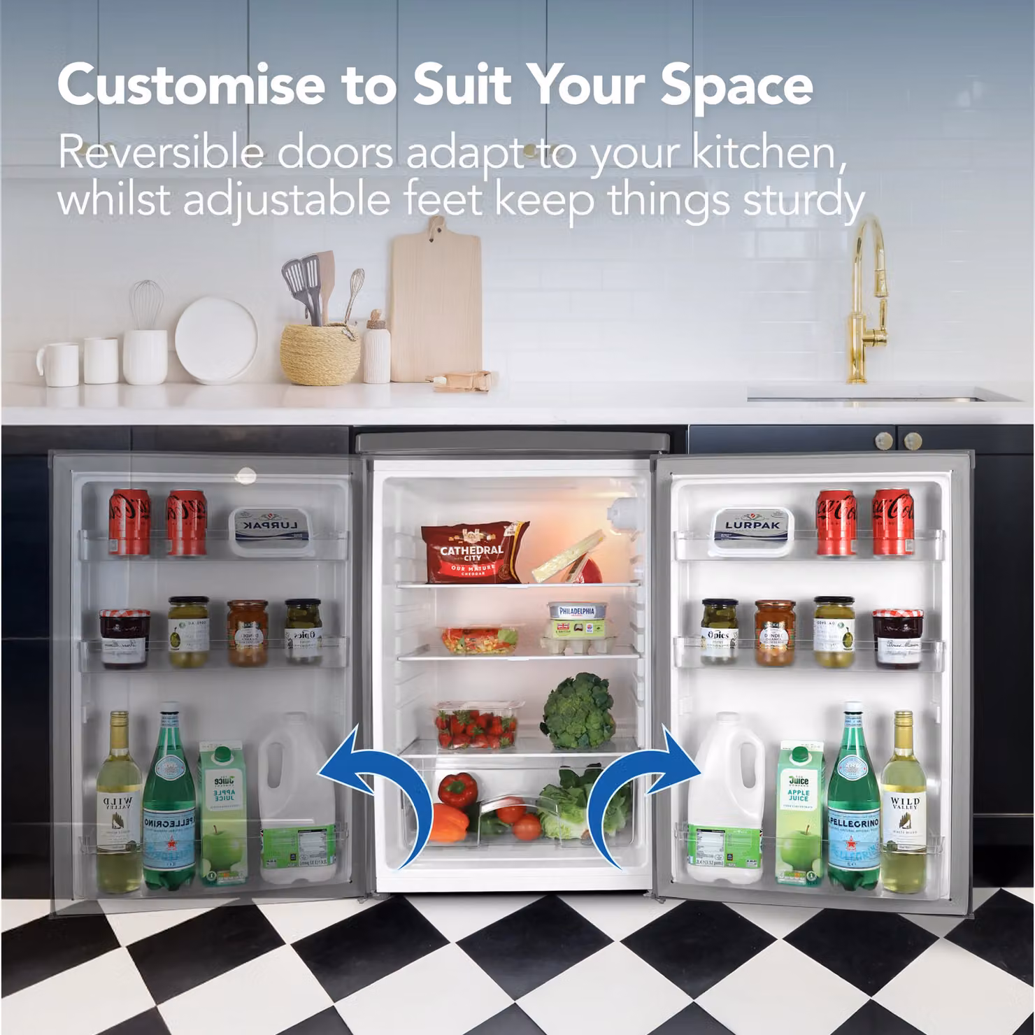 Igenix Under Counter Larder Fridge, 127 Litre, Silver – 5