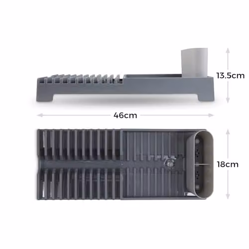 Tower Black and Silver Stainless Steel Dish Rack with Drip Tray and Cutlery Holder, W/D/H: 43.5 x 32.0 x 15.0 cm – 3