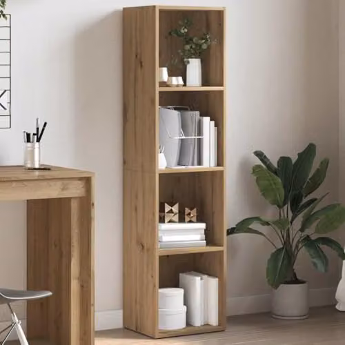 vidaXL Artisan Oak Book Cabinet in Brown, W/D/H: 36 x 30 x 143 cm – 2