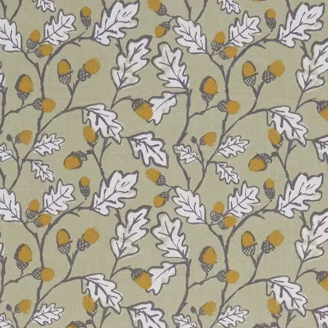 Clarke & Clarke Acorn Trail Fabric in Green