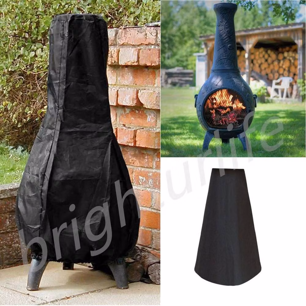 FLAVORA Waterproof Heavy Duty Polyester Chiminea Cover in Black – 4