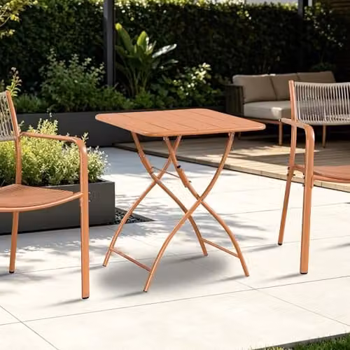 Core Products Rimini Folding Bistro Table, Powder-Coated Alloy Steel, W/D/H: 60 x 60 x 73.5 cm – 4