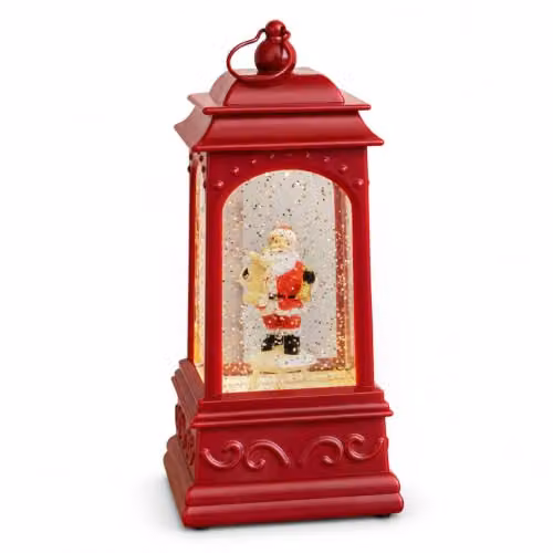 Samuel Alexander Classic Red and Silver Christmas Tabletop Water Spinner with LED Lights, Height: 21 cm – 3
