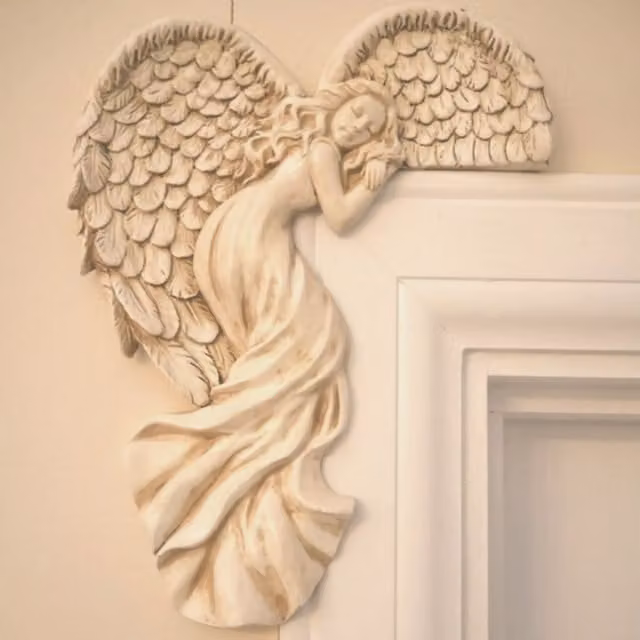 Marco Paul Shabby Chic Angel Wall Ornaments in Beige and White