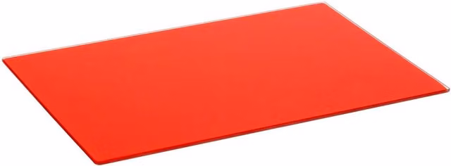 Harbour Housewares Red Rectangular Glass Chopping Board, W: 50 cm, D: 40 cm