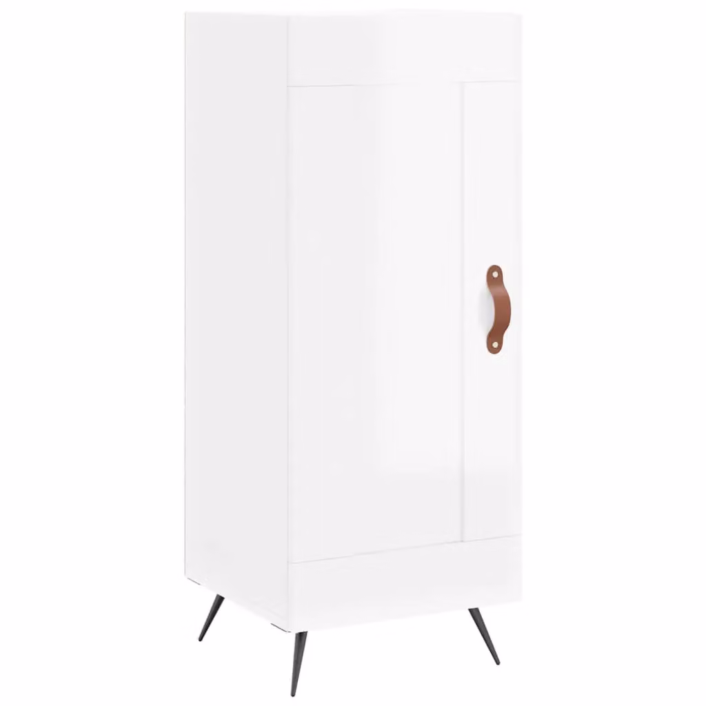 Berkfield Home Modern High Gloss White Sideboard, W/D/H: 34.5 x 34.0 x 90.0 cm – 2