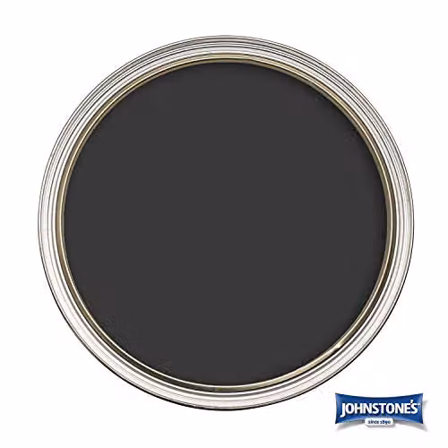 Johnstone's Black Matt Emulsion Paint, Water Based and Low Emission, 2.5L – 2