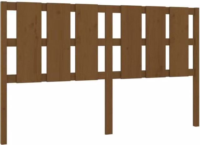 Berkfield Home Rustic Solid Wood Pine Bed Headboard, Brown, W: 185.5 cm, D: 4 cm, H: 100 cm
