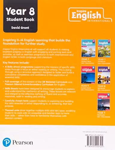 Inspire English International Year 8 Student Book by Pearson Education – 2