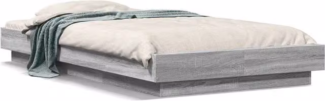 Berkfield Home Sonoma Bed Frame in Grey, W/D/H: 90 x 200 cm – 1