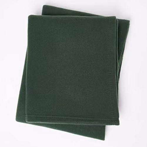 Dreamscene Plain Green Fleece Throw Blanket, W/D/H: 120 x 150 cm – 4