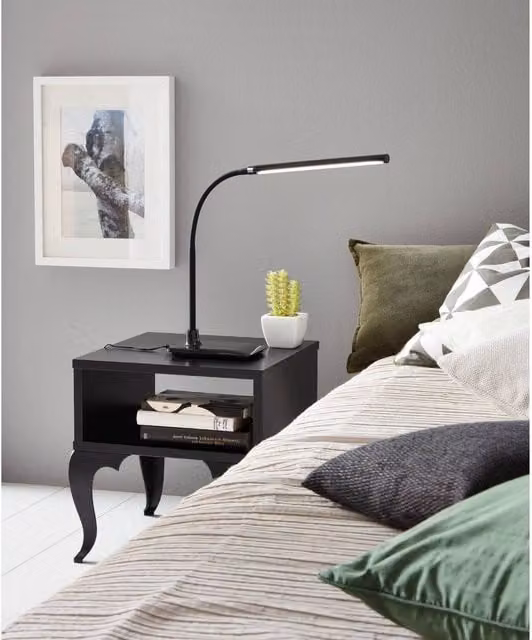 Eglo Laroa Black Minimalist LED Touch Dimmer Table Lamp