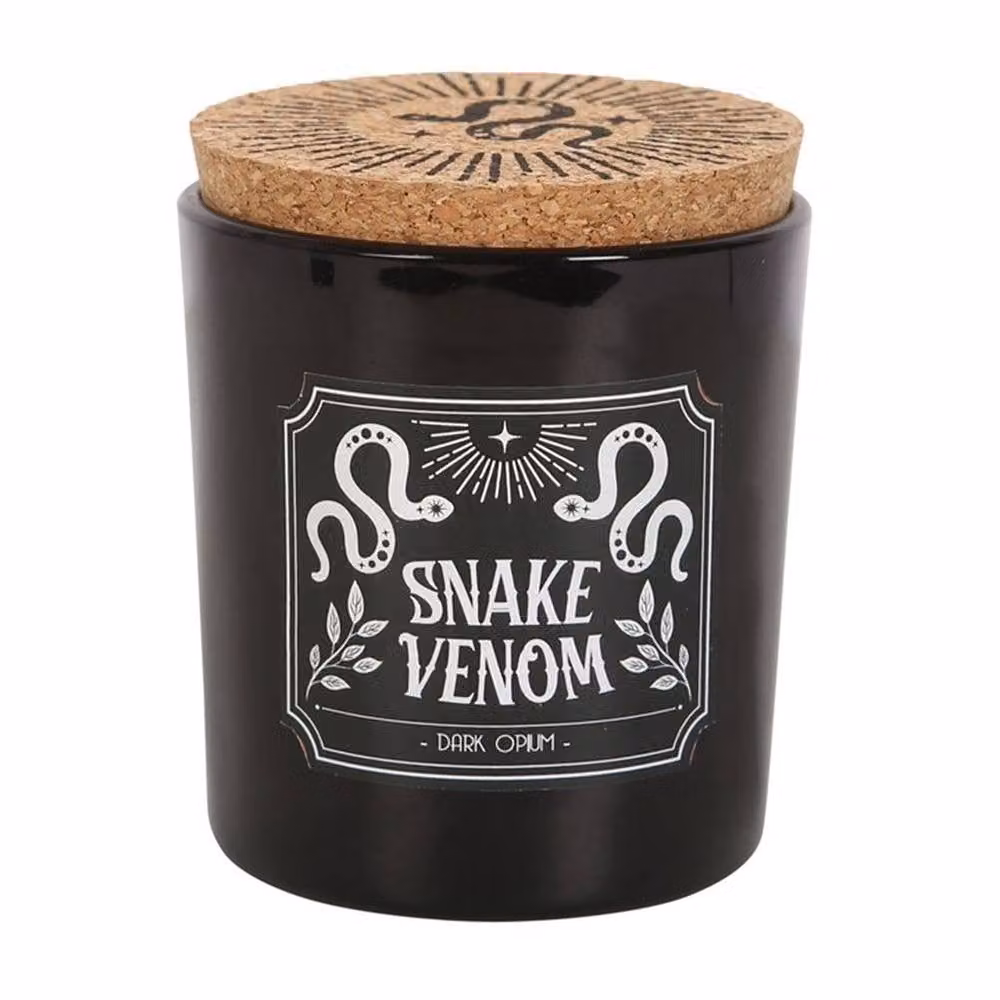 Uniqueful Snake Venom Dark Opium Black Pillar Votive Candle – 3