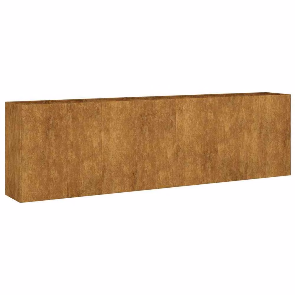 Berkfield Home Garden Corten Steel Raised Bed in Brown, W: 280 cm, D: 40 cm, H: 80 cm – 2