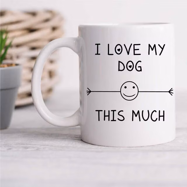 60 Second Makeover Limited I Love My Dog This Much Ceramic Mug in White