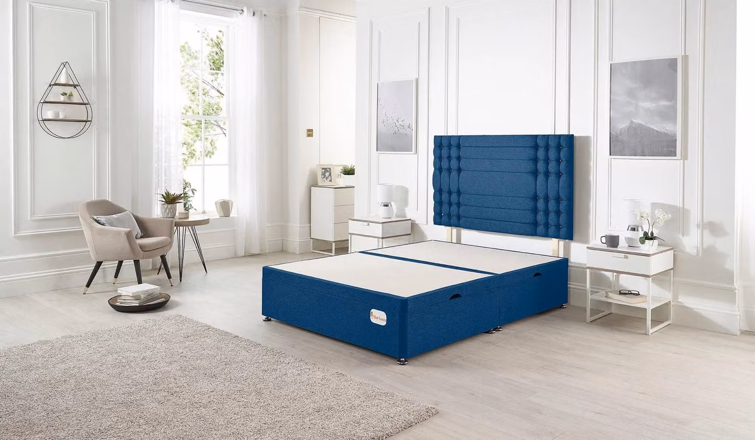 Somnior Flexby Upholstered Ottoman Bed with Headboard in Anthracite Grey, W/D: 120 x 200 cm