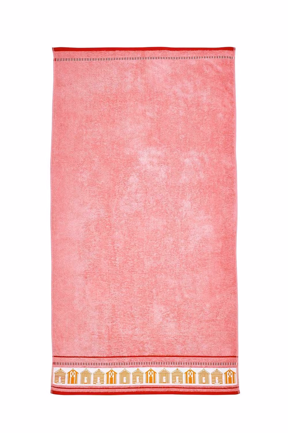 Catherine Lansfield Beach Huts Extra Large Cotton Beach Towel in Coral, W/H: 90 x 180 cm – 2