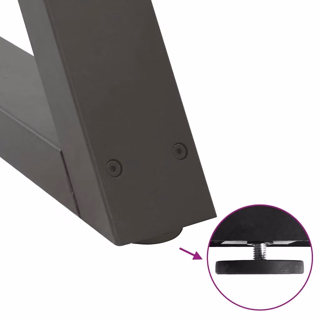 Berkfield Home Steel Dining Table Legs, 2 Pieces, Anthracite, H: 72-73.3 cm x W: 50 cm – 4