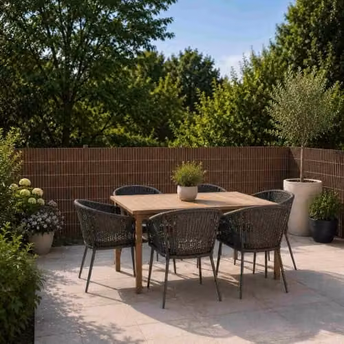 Oypla Brown PVC Outdoor Garden Fencing Privacy Screen Roll, W: 100 cm, H: 300 cm – 4