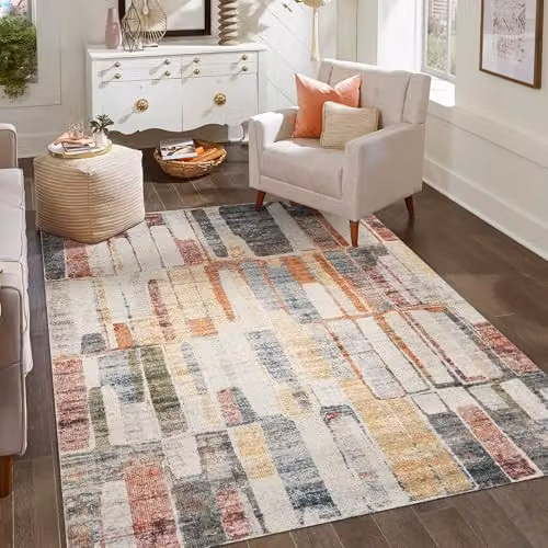 Desire Rugs Aress Washable Modern Geometric Living Room Area Rug, Multicolour, W: 120 cm, L: 170 cm