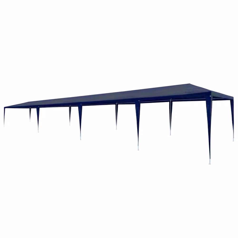 Berkfield Home Blue PE Party Tent W: 12 m, D: 3 m, H: 2.55 m – 2