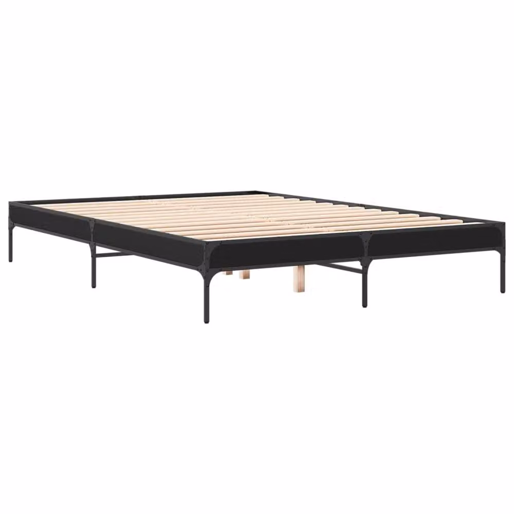 Berkfield Home Bed Frame in Black, W/D/H: 140 x 200 cm – 3