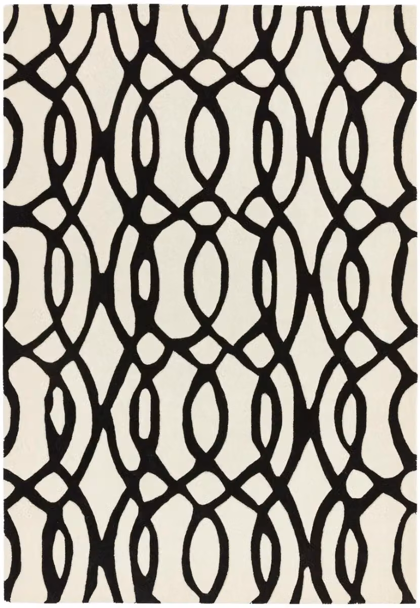 The Rug Shop UK White Abstract Handmade Luxurious Area Rug, W: 200 cm, D: 300 cm – 6