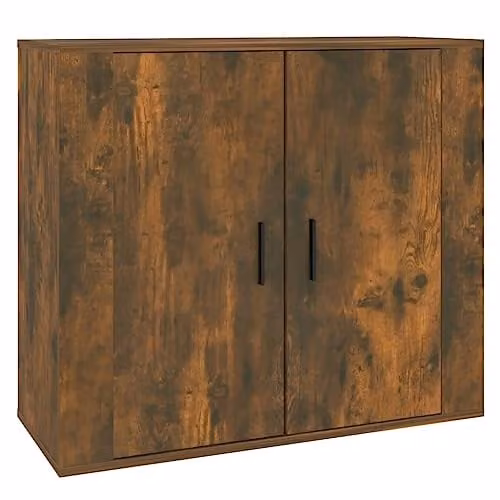 vidaXL Modern Sideboard in Brown Engineered Wood, W/D/H: 80 x 33 x 70 cm – 1